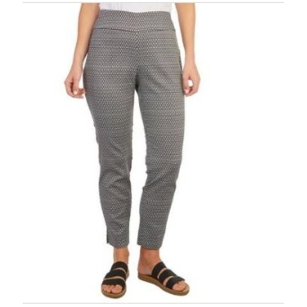 NWT Cooper & Ella Women's Black‎ & White Pull on Stretch Pants 12 Dress Career